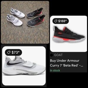 Under Armour Curry 7 'Beta Red' + Nike Zoom Freak 3 - sz 14 Lot
